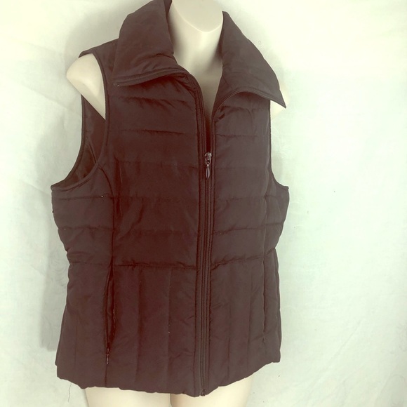 EUC-KENNETHCOLE Reaction DarkBrown down puffy Vest - Picture 1 of 8